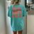 In My Cheer Mom Era Retro Groovy Vintage Cheerleading Mother Women's Oversized Comfort T-Shirt Back Print Chalky Mint