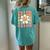Eleven Is A Vibe Groovy 11Th Birthday Party Daisy Flower Women's Oversized Comfort T-Shirt Back Print Chalky Mint