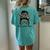Hairstylist Lifes Mom Messy Bun Women's Oversized Comfort T-Shirt Back Print Chalky Mint