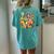 Peace Sign Love 60S 70S Costume Groovy Hippie Theme Party Women's Oversized Comfort T-Shirt Back Print Chalky Mint