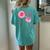 Pink Bird Flamingo Breast Cancer Awareness Women's Oversized Comfort T-Shirt Back Print Chalky Mint