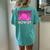 Pink Howdy Cowgirl Western Country Rodeo Awesome Cute Women's Oversized Comfort T-Shirt Back Print Chalky Mint