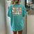 Retro First Day Of School Second Grade Vibes Back To School Women's Oversized Comfort T-Shirt Back Print Chalky Mint