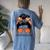 Basketball Mom Messy Bun Proud Mama Basketball Sunshades Women's Oversized Comfort T-Shirt Back Print Moss