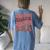 In My Cheer Mom Era Retro Groovy Vintage Cheerleading Mother Women's Oversized Comfort T-Shirt Back Print Moss