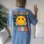 Eleven Is A Vibe 11Th Birthday Groovy Boys Girls 11 Year Old Women's Oversized Comfort T-Shirt Back Print Moss