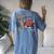 Retro T Is For Teacher’S Aide Leopard Back To School Women's Oversized Comfort T-Shirt Back Print Moss