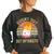 Burnt Out But Optimistic - Retro Vintage Sunset Women Oversized Sweatshirt Black