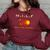MILF Man I Love Fireball - Funny 8 Bit Vintage Women Oversized Sweatshirt Maroon