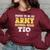 Proud To Be An Army National Guard Tio Military Uncle Women Oversized Sweatshirt Maroon