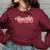 Vintage White Howdy Rodeo Western Country Southern Cowgirl Rodeo Funny Gifts Women Oversized Sweatshirt Maroon