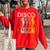 Disco Queen Girls Love Dancing To 70S Music 70S Vintage Designs Funny Gifts Women Oversized Sweatshirt Red
