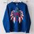 Merica Skull Freedom Wings American Flag 4Th Of July Freedom Funny Gifts Women Oversized Sweatshirt Royal Blue