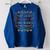 They Didnt Burn Witches They Burned Feminist Women's Oversized Sweatshirt Royal Blue