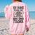 You Cannot Scare Me Im A Middle School Teacher Halloween Middle School Teacher Funny Gifts Women's Oversized Back Print Sweatshirt Light Pink