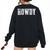 Cowboy Howdy Western Rodeo Southern Horse Lover Rodeo Women's Oversized Sweatshirt Back Print Black