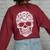 Halloween Skeleton Skull Gamer Boys Men Controller Gaming Women Oversized Sweatshirt Back Print Maroon
