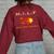 MILF Man I Love Fireball - 8 Bit Vintage Women's Oversized Sweatshirt Back Print Maroon