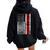 American Flag Army Mom Army Mother Women Oversized Hoodie Back Print Black