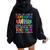 Back To School Teacher We Are Like A Box Of Crayons Women Oversized Hoodie Back Print Black