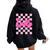 Girl Retro Dolly First Name Personalized Groovy Birthday Women Oversized Hoodie Back Print Black