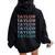 Girl Retro Groovy Taylor First Name Personalized Birthday Women Oversized Hoodie Back Print Black