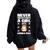 Girls Never Underestimate A Girl With Guinea Pigs Women Oversized Hoodie Back Print Black