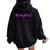 Hmfic With Bright Pink Head Mother Fucker In Charge Women Oversized Hoodie Back Print Black