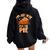 I'm Just Here For The Pie Thanksgiving Fall Autumn Retro Women Oversized Hoodie Back Print Black