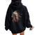 Native American Indian Headpiece Feathers For And Women Women Oversized Hoodie Back Print Black