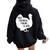 Save The Neck For Me Turkey Thanksgiving Fall Autumn Women Oversized Hoodie Back Print Black