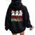 Snowman Wound Care Nurse Squad Christmas Holiday Matching Women Oversized Hoodie Back Print Black