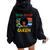 South African Queen South Africa Flag African Girl Pride Women Oversized Hoodie Back Print Black