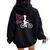 Never Underestimate A Girl With A Bike Girl Women Oversized Hoodie Back Print Black