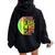 Never Underestimate A Girl Who Plays Football Sports Lover Women Oversized Hoodie Back Print Black