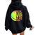 Never Underestimate A Girl Who Plays Tennis Sports Lover Women Oversized Hoodie Back Print Black