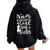 Never Underestimate A Girl With A Violin Cool Quote Women Oversized Hoodie Back Print Black
