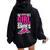 Never Underestimate The Power Of A Girl With Running Shoes T Women Oversized Hoodie Back Print Black