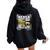Never Underestimate Woman Courage And A Brussels Griffon Women Oversized Hoodie Back Print Black