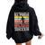 Vintage Never Underestimate An Old Woman Who Loves Soccer Women Oversized Hoodie Back Print Black