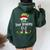 Beer Drinking Elf Group Christmas Pajama Party Women Oversized Hoodie Back Print Forest
