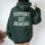 Cute Drinking Support Day Drinking Women Oversized Hoodie Back Print Forest