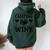 Weekend Forecast Camping With A Chance Of Wine Camp Women Oversized Hoodie Back Print Forest