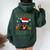 Dog Lovers Rottweiler Santa Hat Ugly Christmas Sweater Women Oversized Hoodie Back Print Forest