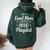 Humor Just A Good Mom With A Hood Playlist Women Oversized Hoodie Back Print Forest