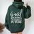 Goal Setting Is The Secret Motivational Quotes Women Oversized Hoodie Back Print Forest