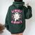 Groovy Spooky Support Squad Breast Cancer Ghost Halloween Women Oversized Hoodie Back Print Forest