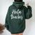 Hola Beaches Summer Vacation Outfit Beach Women Oversized Hoodie Back Print Forest