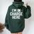 I'm In Charge Here Mom Boss Joke Quote Women Oversized Hoodie Back Print Forest