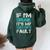 If I'm Drunk It's My Sister's Fault Wine Tanks Women Oversized Hoodie Back Print Forest
